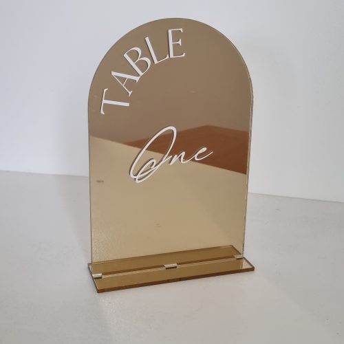 Numéro De Table Miroir Gold Pour Décoration De Table De Mariage Chic Et Tendance